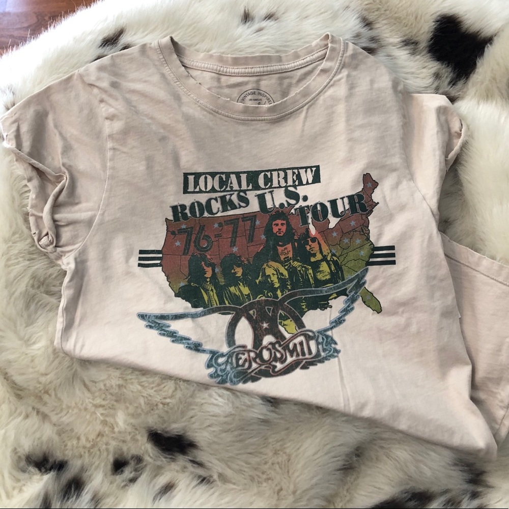 NWT Recycled Karma Aerosmith Band shirt size Small